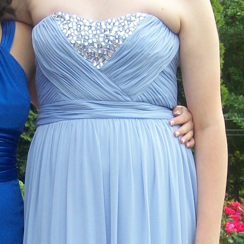 Lilac Strapless Gown with Sequins by Decode 1.8